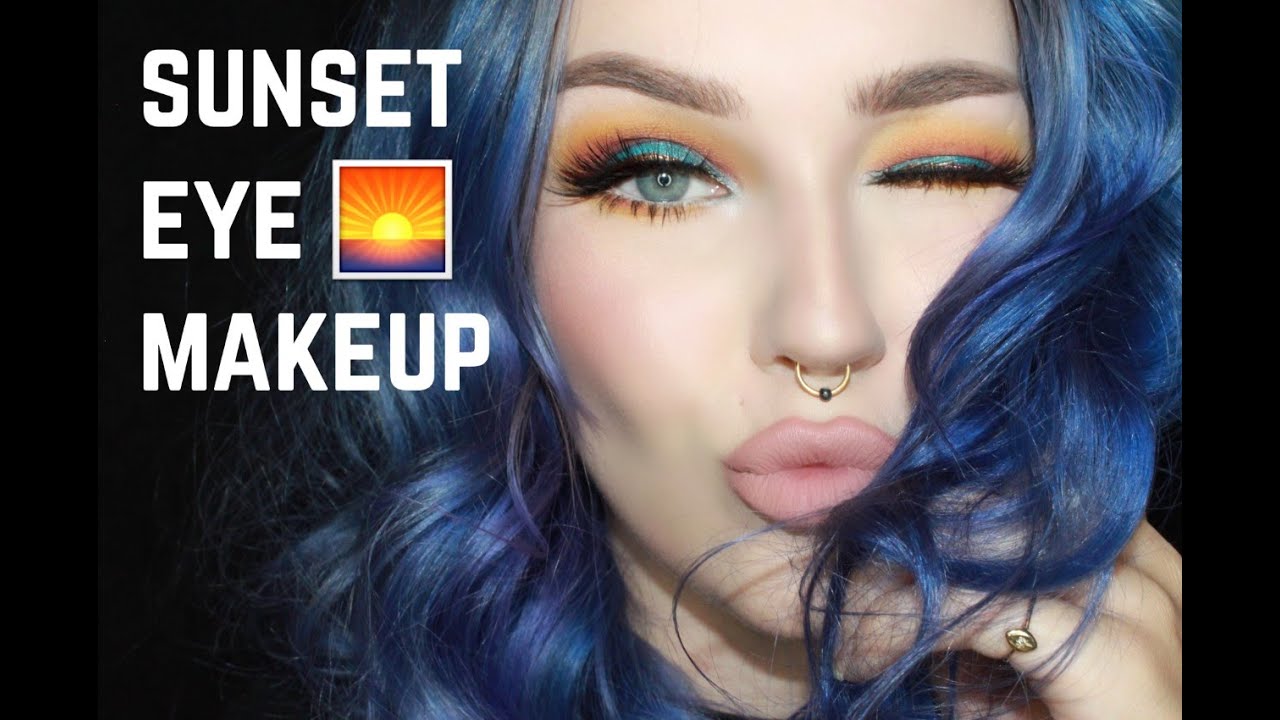 colorful sunset eye makeup tutorial YouTube