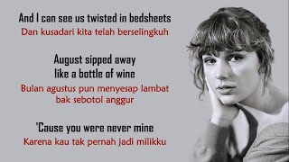 Taylor Swift - august |  Lirik Terjemahan Indonesia