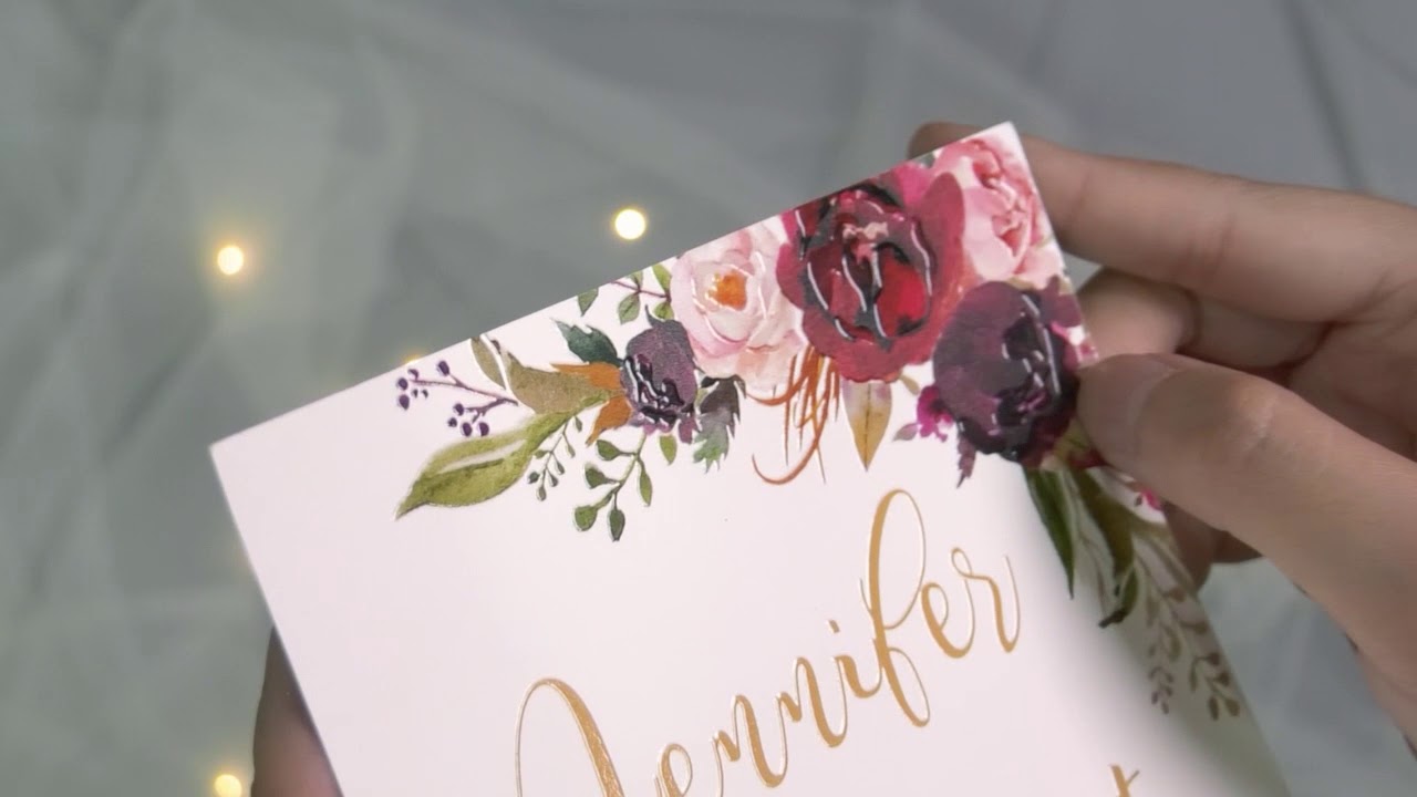Fall Burgundy Marsala And Blush Floral Uv Printing Wedding