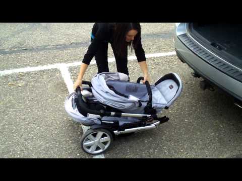 britax double stroller how to fold