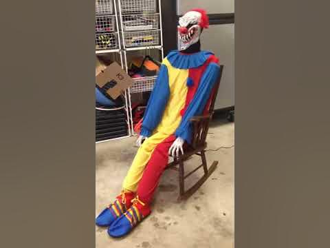 Clown In Rocking Chair Halloween Prop - YouTube