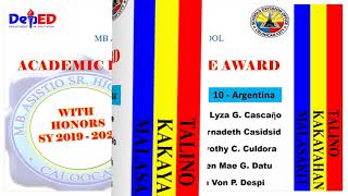 MBASHS RECOGNITION PART IV   ACADEMIC EXCELLENCE AWARD