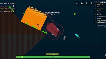 Deeeep.io Giant Squid Gameplay! Deeeep.io - Eat fish, become the shark!