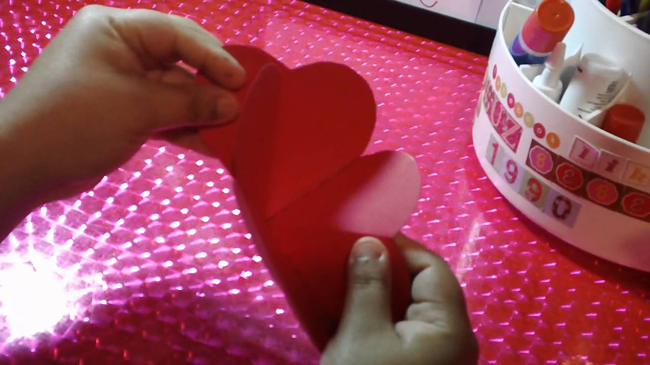 san valentin tarjeta scrapbook corazon pop up youtube carta de san valentin