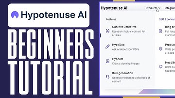 How To Use Hypotenuse AI (2025) Tutorial For Beginners