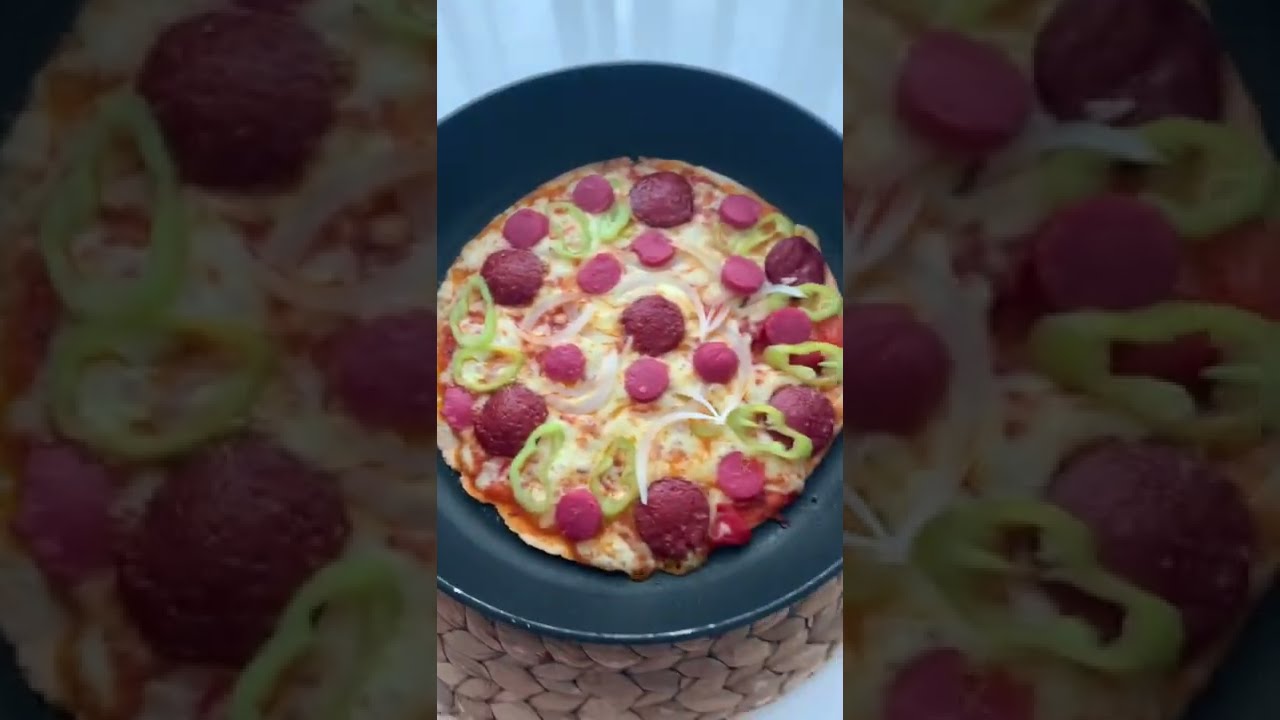 Tavada Lavaşla Pratik Pizza????Easy Flatbread Pizza???? #shorts
