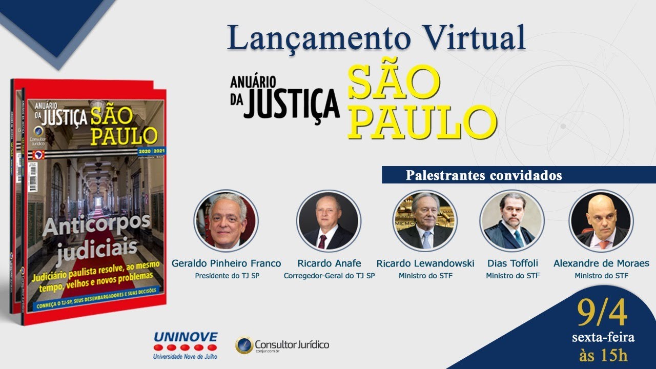 Lançamento do Anuário da Justiça São Paulo 2020 / 2021