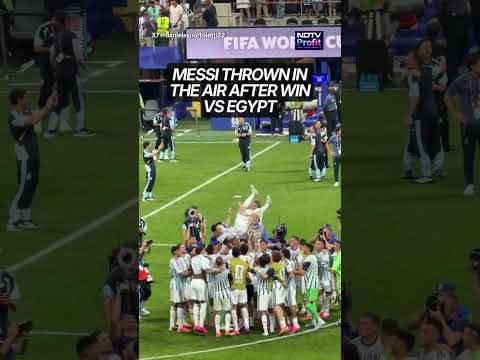 Video Watch: Argentina's Squad Throws Messi In The Air After Win Vs Egypt