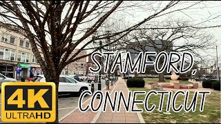 4K Stamford, Connecticut walk tour| February 2023