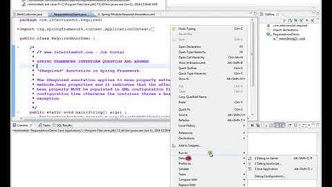 SPRING MVC  FRAMEWORK @REQUIRED ANNOTATION