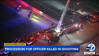 Procession honors fallen Baldwin Park officer killed in shooting