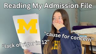 I Viewed My College Admissions File | How I Got In | University of Michigan | Decision Reaction