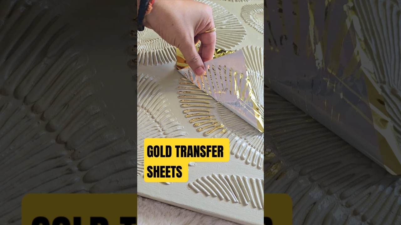 ✨GOLD Transfer sheets on Textured Art 