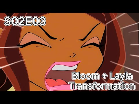 Winx Club: ST | Season 2 Episode 3 — Bloom + Layla transformation 4K