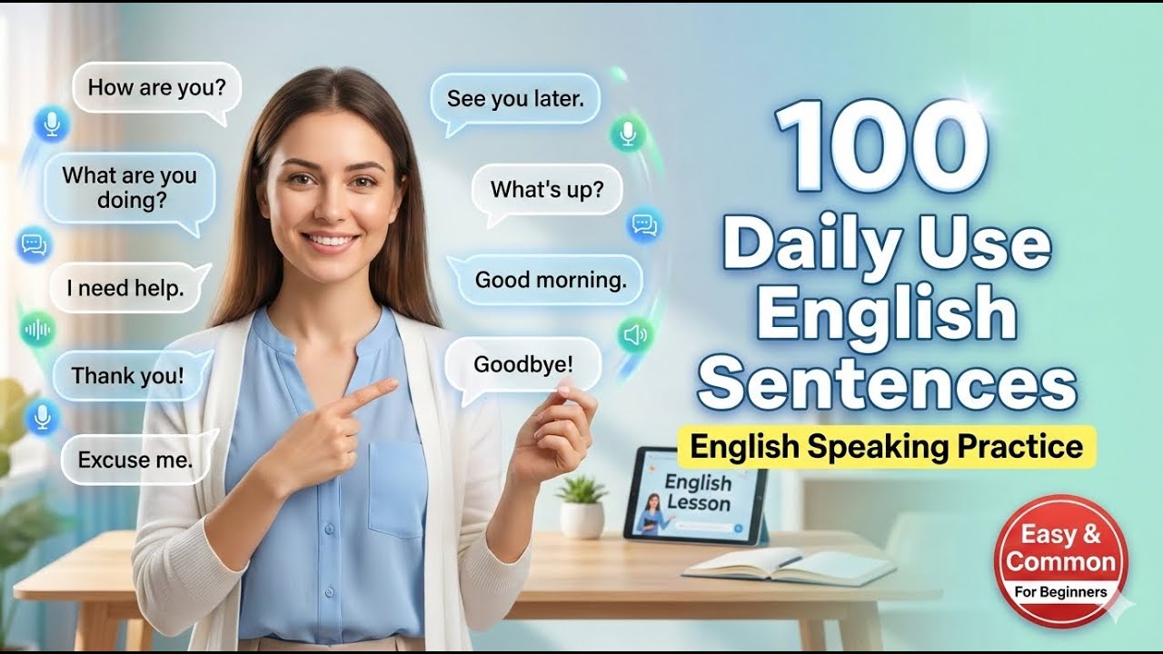 Speak Fluently Using 100 Common Daily Use English Sentences Easily