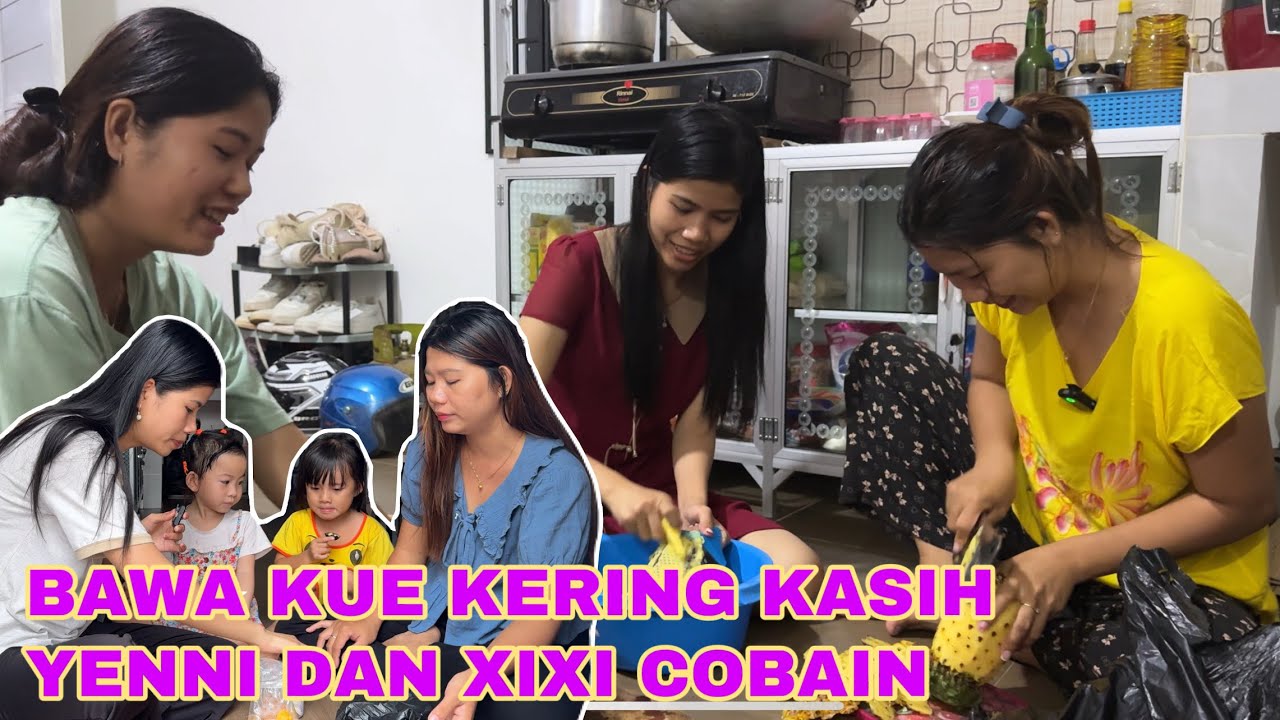 KAKAK ADIK RAME-RAME PERCANTIK KUKU DAN HEBOH DI DAPUR BIKIN SELAI NANAS