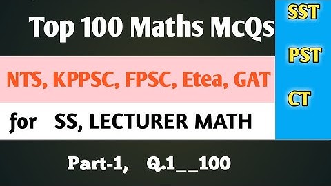maths solve mcqs for SS || lecturer mathematics || kppsc test preparation | nts gat test preparation