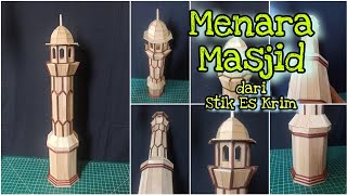 Diy Miniatur Cara Membuat Menara Masjid Dari Stik Es Krim Miniatur Masjid