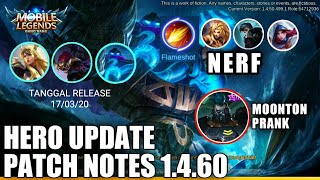 Atlas, Freya, Hanzo Rilis - Hero Update Patch Notes 1.4.60 Mobile Legends