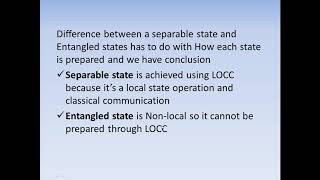 Separable versus entangled states