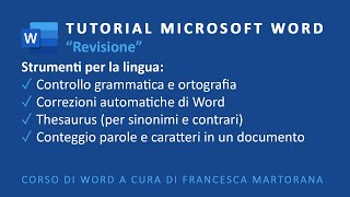 WORD | Microsoft 365 - Tutorial 27:  Correttore ortografico e grammaticale screenshot 3