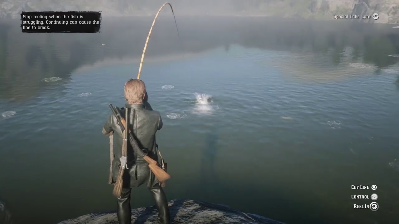 Catching a 19 pound fish in rdr2 online YouTube
