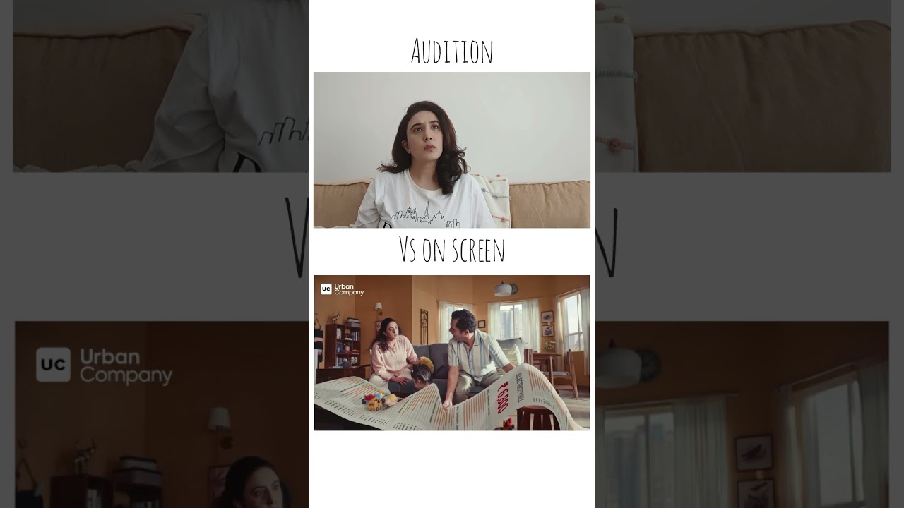 Audition vs on screen! (Urban Company TVC)
