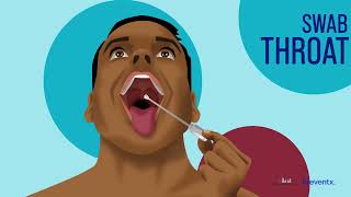 Collecting your throat swab for SHL.UK