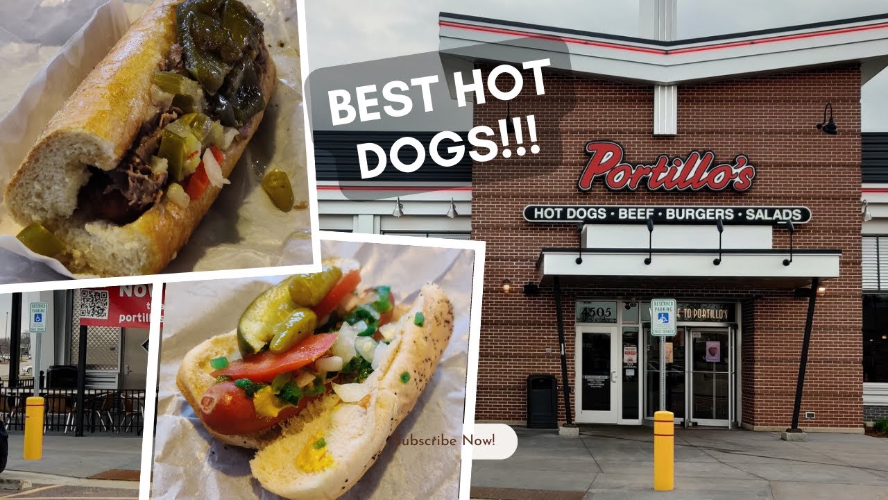 What to EAT at Portillo's | First time trying Chicago Hot Dog | Fast ...