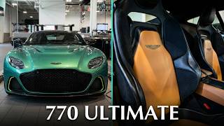 Aston Martin 770 Ultimate Racing green over saddle