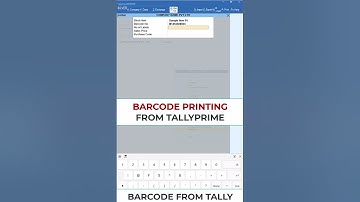 BARCODE PRINTING FROM TALLY PRIME #tallyprime #tallyprimeupdate #barcode #reels #trendingshorts