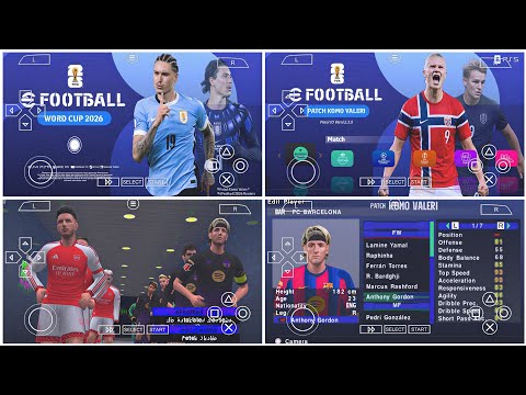 eFOOTBALL 2026 PPSSPP | PES 26 PPSSPP CAMERA PS5 | PES 2026 PPSSPP