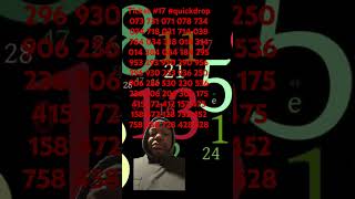 Ticket #17 #quickdraw #2nd draw 50 cent per number