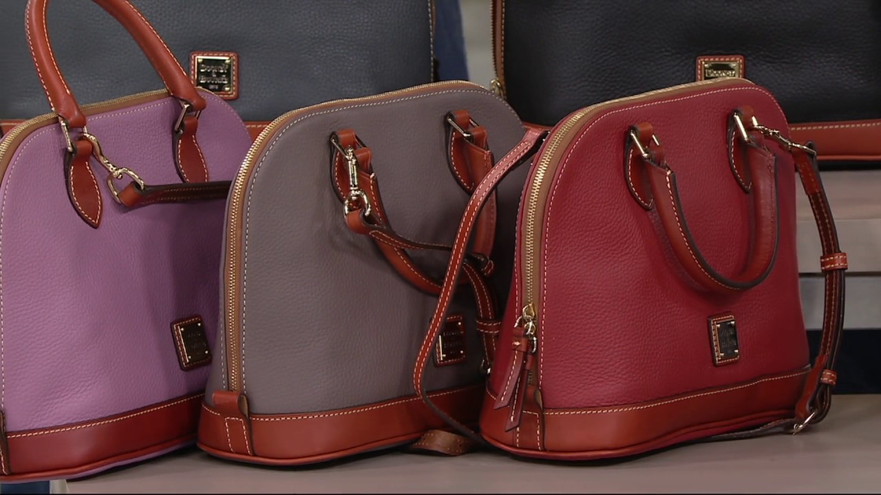 Dooney Bourke Pebble Leather Zip Satchel On Qvc You Dooney Bourke Pebble Leather Zip Satchel On Qvc