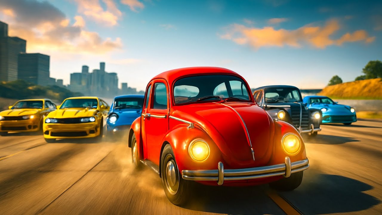 "BADASS CRASH! Red Car vs Traffic Mayhem