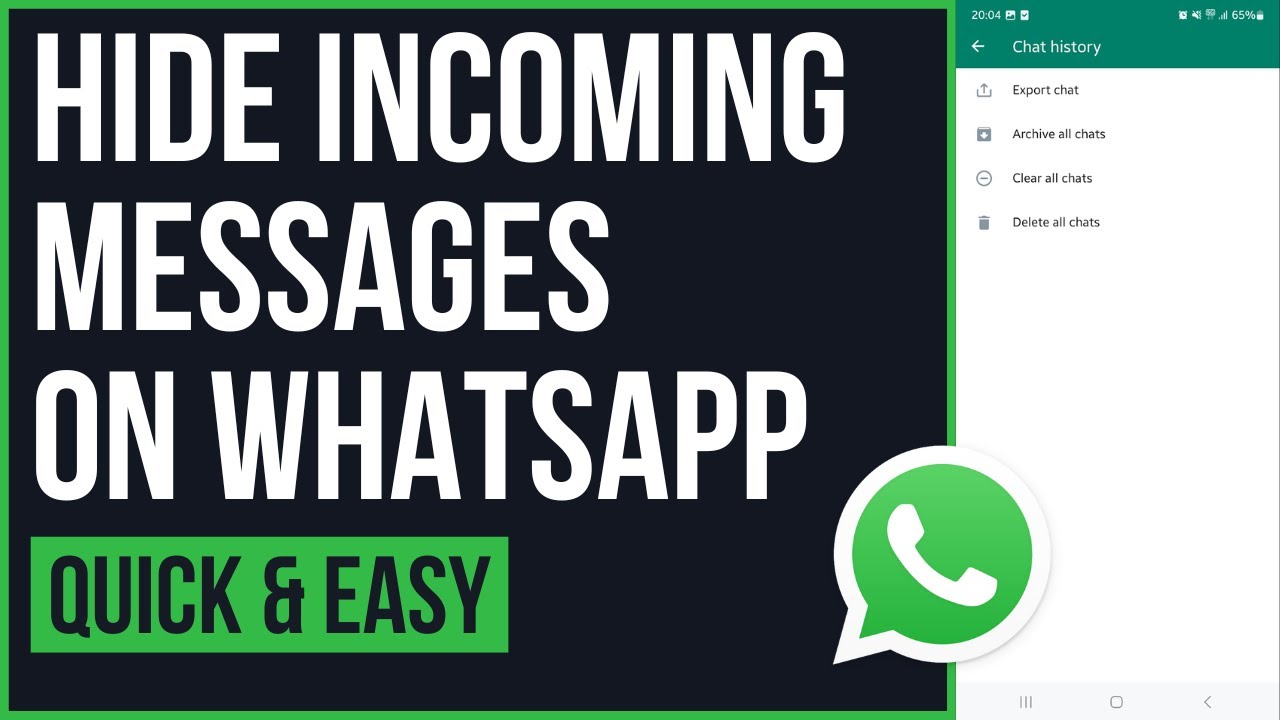 how-to-hide-incoming-messages-on-whatsapp-2023-youtube