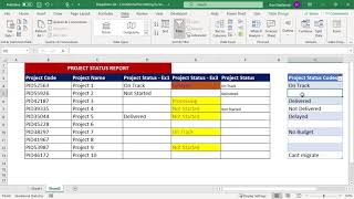 Drop down list with conditional formatting