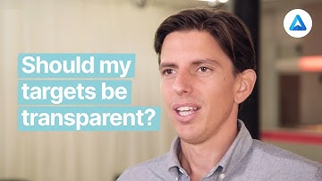 Should my financial targets be transparent? A simple trick to increase transparency.