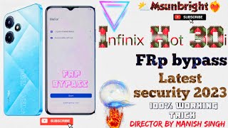 Infinix Hot 30i (X669c) with 100% Free FRP Bypass on Android 13 | Google Account Bypass Tutorial