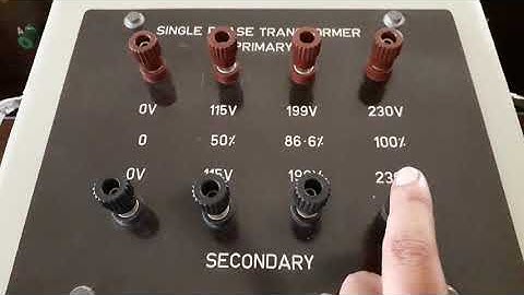 Load test on single phase transformer