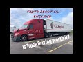 Truth about CR England and truck driving