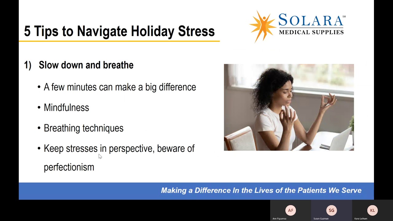 Solara Medical Supplies inarTips for Navigating Holiday Stress