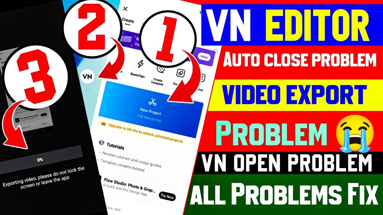 VN application All Problem Fix 😭 || Vn Application auto close problem || New Project Open Problem 