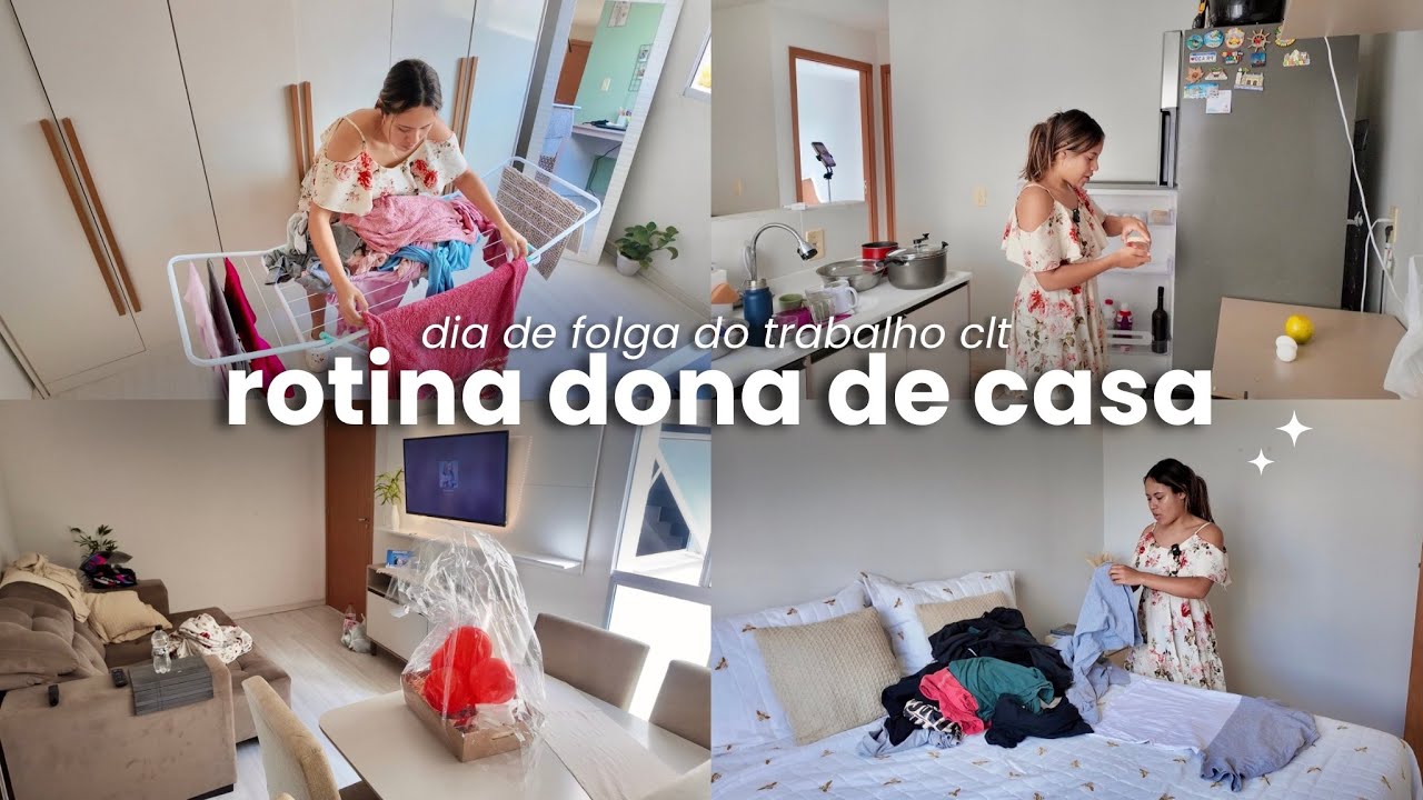 Rotina da manhã 🏠✨coloquei roupa pra lavar, organização e limpeza no lar, aproveitei a folga do clt