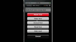 Sorting feature. Smart Feed Reader screenshot 4