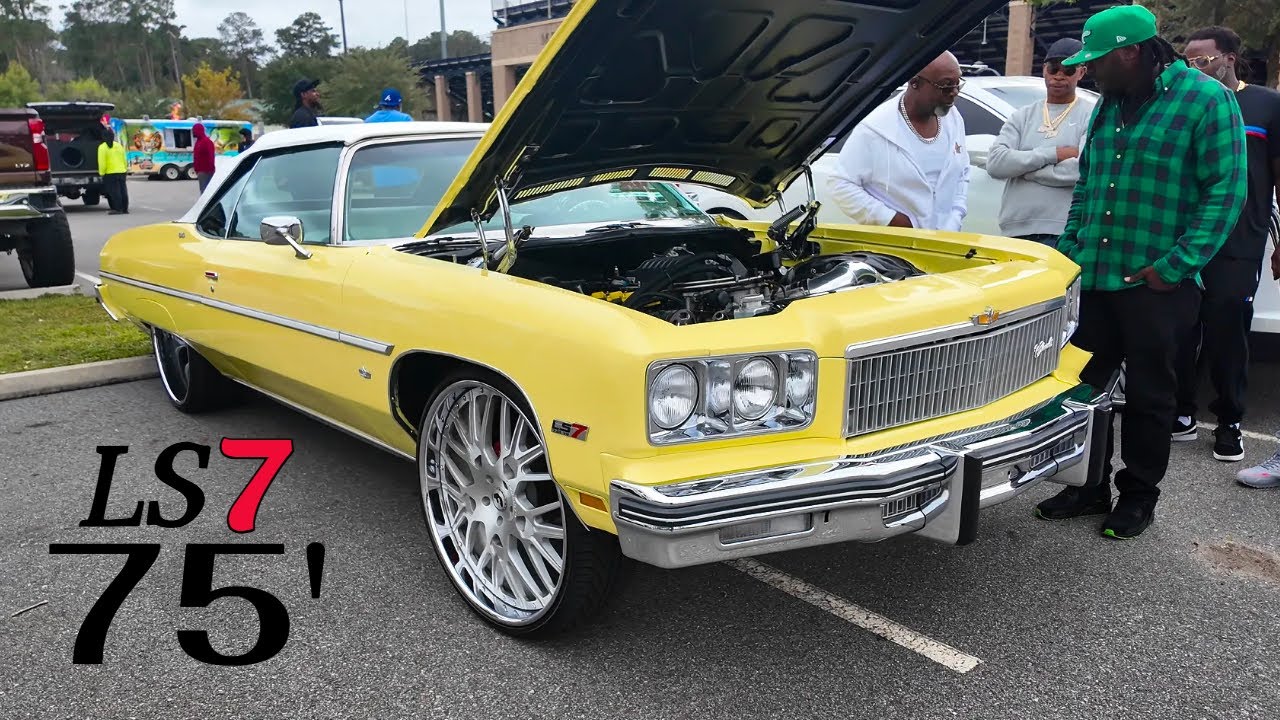 Donk Caprice Vert 1975 года с двигателем 427 с наддувом объемом 7,0 л!! ЧИСТЫЙ И НА РАБОТЕ!