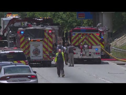 Tractor-trailer driver seriously injured in fiery crash on Business 85 ...