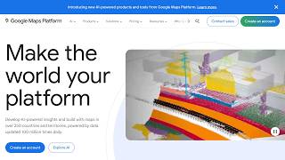 Google Maps Platform - 3D Mapping & Geospatial Analytics · Mapsplatform.google.com · 2026 screenshot 2