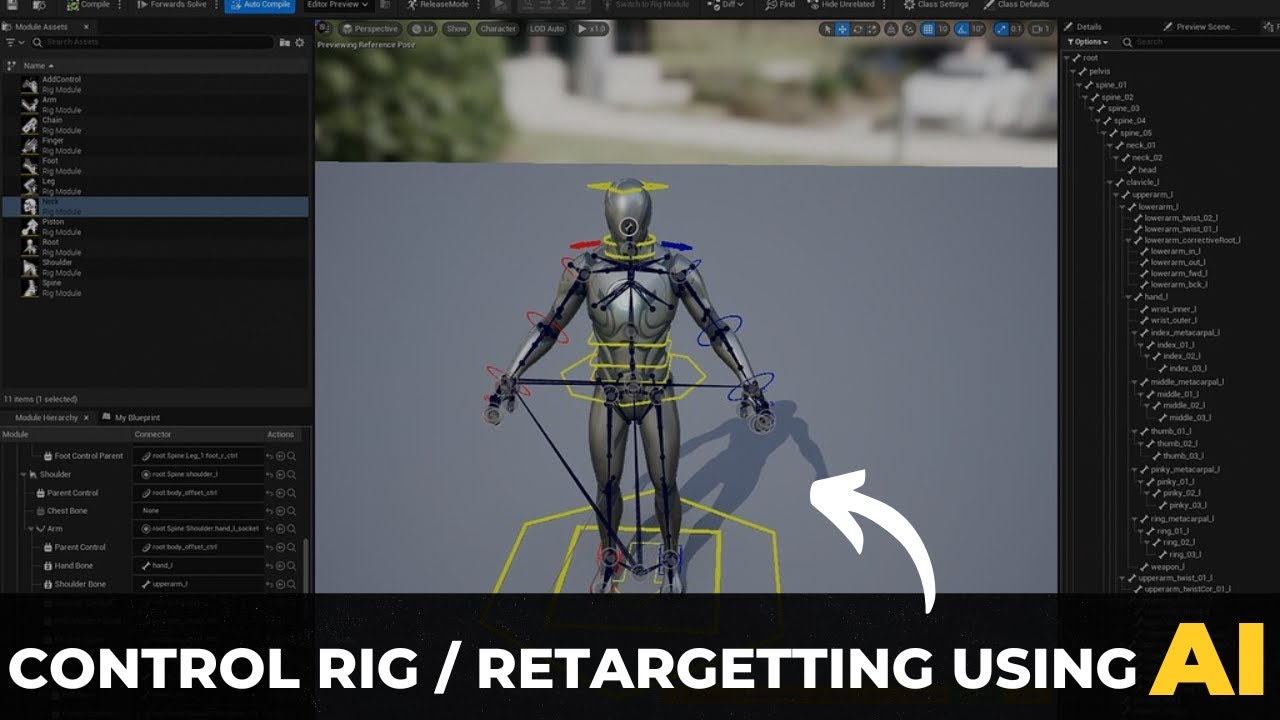 Control Rig/ Retargeting Animations using Ai (Fab) - YouTube