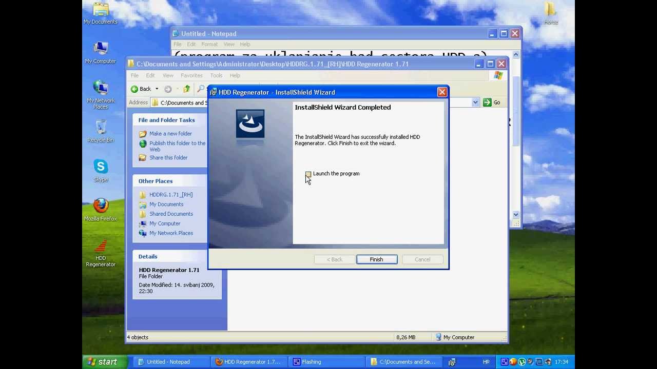 Program za popravljanje bad sectora (HDD Regenerator)+licenca